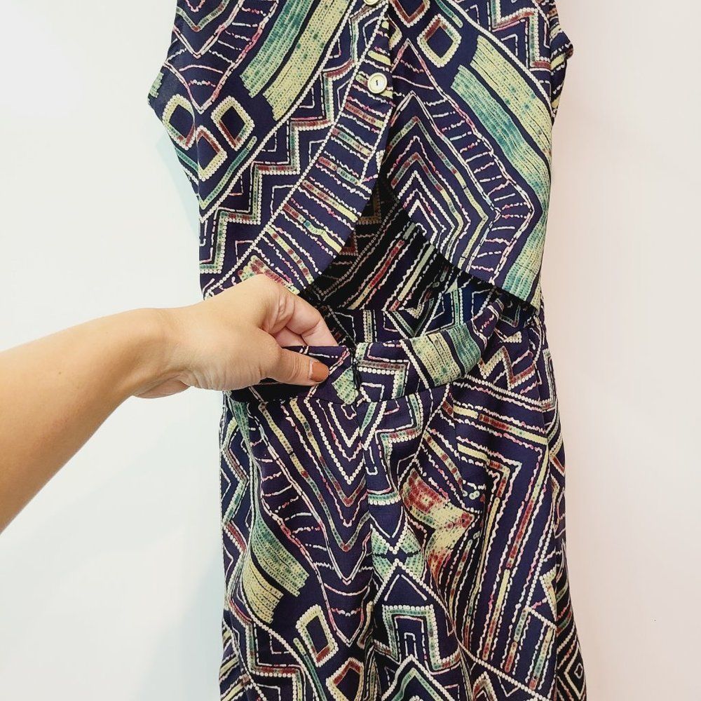 Sugarmint Open Back Romper Retro Pattern Size Small - Picture 2 of 8